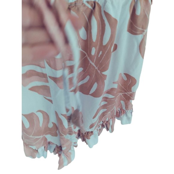 Piyama lightweight Monstera Leaf Romper Size Large - Picture 6 of 14